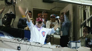 Jimmy Buffet sings "Take Me Out To The Ballgame"