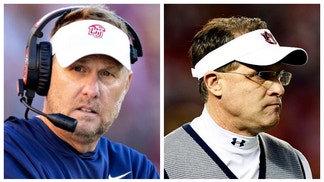 UCF coach Gus Malzahn reacts to Auburn hiring football coach Hugh Freeze. (Credit: Getty Images)