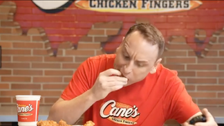 Joey Chestnut Keeps Winning, Sets Raising Cane's Chicken Finger Record