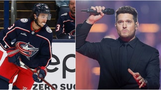 Johnny Gaudreau and Michael Bublé