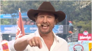 Matthew McConaughey gives electric speech on Big Noon Kickoff (Credit: Twitter Video Screenshot/https://twitter.com/CFBONFOX/status/1720808370142367841/)