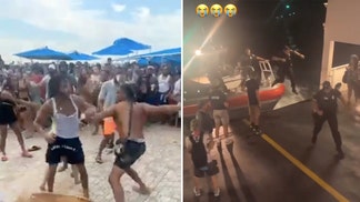 Rhode Island ferry fight video