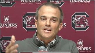 South Carolina coach Shane Beamer can't escape criticism, even within in his own home. He told a story about his son roasting him. (Credit: Screenshot/YouTube Video https://www.youtube.com/watch?v=QUCg_sgOnIg)