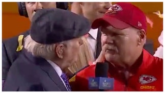 Terry Bradshaw pokes fun at Kansas City Chiefs coach Andy Reid's weight. (Credit: Screenshot/Twitter Video https://twitter.com/awfulannouncing/status/1624977464807292930)