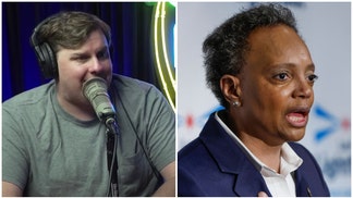 Comedy superstar Tim Dillon roasts Lori Lightfoot. (Credit: YouTube Screenshot/https://www.youtube.com/watch?v=oHbb4Plknpo and Getty Images)
