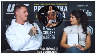 UFC fighter Tom Aspinall asks reporter sex question.