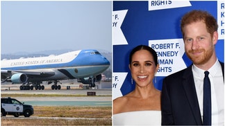 Prince Harry and Meghan Markle, Air Force One