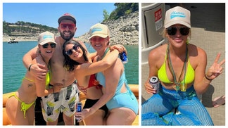 Baker Mayfield, Emily Mayfield go on boat trip.
