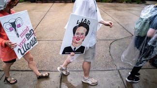 Abortion Rights Activists Protest Outside Justices' Houses