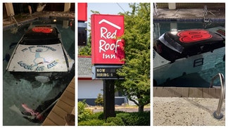 Snowball derby car goes for a swim.