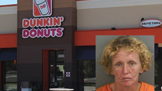 Brandi Coffill was kicked out of Dunkin' before being arrested on charges of battery on a law enforcement officer