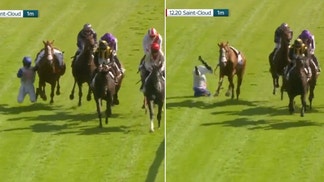 Jockey Gets Shoved From Horse During Race In Terrifying Scene (Video)
