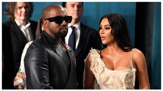 Kanye West and Kim Kardashian.