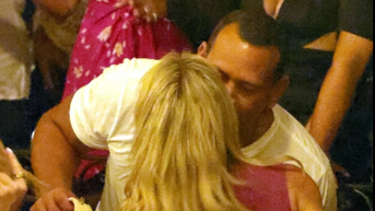 Alex Rodriguez Enjoys Company Of Kathryne Padgett And A Tambourine