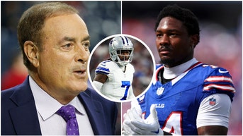 Al Michaels claimed during the "Thursday Night Football" game that Stefon Diggs tore his ACL. His brother Trevon tore his ACL. (Credit: Getty Images)