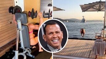 ARod girlfriend workout on yacht