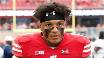 Braelon Allen has no idea why he's not getting the ball more. The Wisconsin Badgers RB reacted to having a limited role. (Credit: Getty Images)