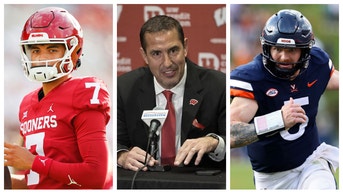 Wisconsin still targeting quarterback Brennan Armstrong. (Credit: Getty Images and Wisconsin Football)