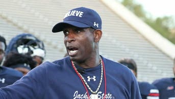 Bo Jackson endorses Jackson State coach Deion Sanders for a bigger job. (Aron Smith/University Communications/Jackson State University via Getty Images)
