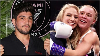Dillon Danis chokes out Elle Brooke. (Credit: Getty Images)