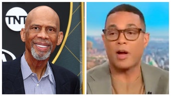 Former NBA star Kareem Abdul-Jabbar defends Don Lemon. (Credit: Getty Images and Twitter Video screenshot/https://twitter.com/ClayTravis/status/1626249384903028738)