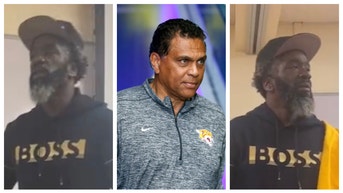 Bethune-Cookman AD Reggie Theus reacts to Ed Reed's behavior. (Credit: Screenshot/Instagram https://www.instagram.com/p/CnrwDTtpT9D/ and Getty Images)