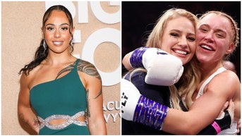 Boxer Cherneka Johnson wore OnlyFans body paint for her weigh-in against Ellie Scotney. She also announced content with Elle Brooke. (Credit: Getty Images)
