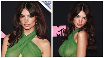 Emily Ratajkowski Suffers A Wardrobe Malfunction At The VMAs