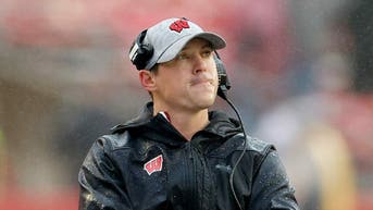 The Wisconsin Badgers will hire Jim Leonard as the team's permanent football coach. (Photo by John Fisher/Getty Images)