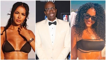 Kenny Smith spotted with model Aline Bernardes. (Credit: Instagram and Getty Images)