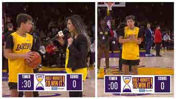 LOS ANGELES LAKERS FAN BRICKS SHOT