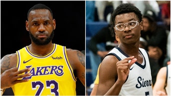 Bryce James is garnering serious NBA interest, despite barely being old enough to drive. Will LeBron James' son play in the NBA? (Credit: Getty Images)