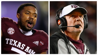 Texas A&M receiver Moose Muhammad claims he was benched by Jimbo Fisher because of his sleeves. (Credit: Getty Images)