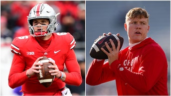 Kyle McCord will be the man under center for the Ohio State Buckeyes against Indiana. He will start at QB. Devin Brown will play. (Credit: Getty Images)