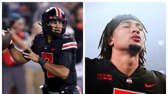 Ohio State drops awesome hype video for the game against Rutgers. (Credit: Getty Images and Screenshot/Twitter Video https://twitter.com/OhioStateFB/status/1575609866487533568)