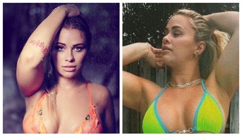 Paige VanZant Dances In The Rain, Uses Her Booty As A Football Card Display