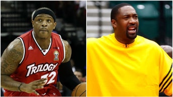 Gilbert Arenas roasts Rashad McCants for claiming his team in Lebanon could compete with the Denver Nuggets. (Credit: Getty Images)