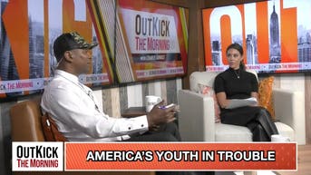 Outkick The Morning Host Charly Arnolt and ex-NFl player Jack Brewer