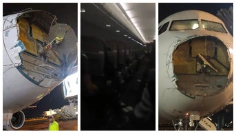 Plane nearly goes down in storm.