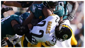 Najee Harris couldn't go anywhere against the Eagles.