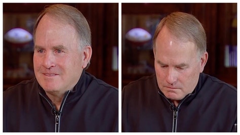 Former TCU coach Gary Patterson gets emotional talking about TCU playing in the national title game. (Credit: Screenshot Video/ https://www.nbcdfw.com/news/sports/former-head-coach-gary-pattersons-message-to-fans-as-tcu-seeks-title/3163630/)