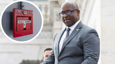 Squad Democrat Jamaal Bowman Pulls Fire Alarm, Claims He Didn't Know It Was A Fire Alarm