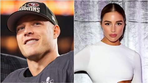 Olivia Culpo and Christian McCaffrey shares special moment after NFC Championship game. (Credit: Getty Images)