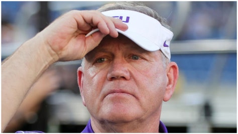 LSU football coach Brian Kelly has no NFL interest. (Credit: Getty Images)