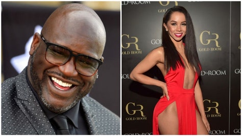 Shaq took a little time to catch up with Instagram hall of famer Brittany Renner. The two had dinner at the Beverly Hills Hotel. (Credit: Getty Images)