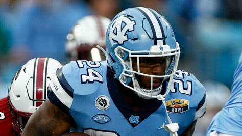 UNC RB British Brooks suffers season-ending injury. (Photo by Jared C. Tilton/Getty Images)