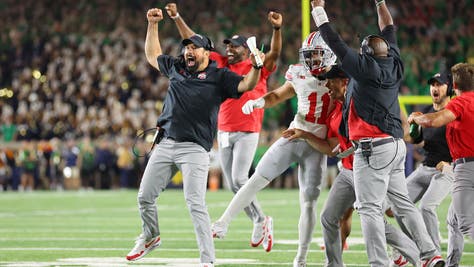 Ohio State won a thriller over Notre Dame in final seconds, then Ryan Day went off on Lou Holtz