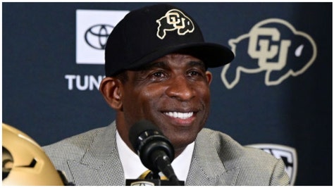Colorado football coach Deion Sanders cites the Bible when explaining leaving Jackson State. (Credit: Getty Images)