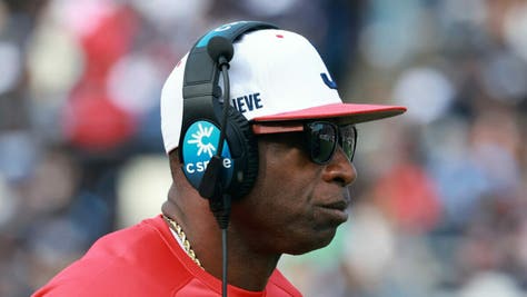 JSU football coach Deion Sanders thinks Jackson State should play in a bowl game. (Photo by Charles A. Smith/Jackson State University via Getty Images)