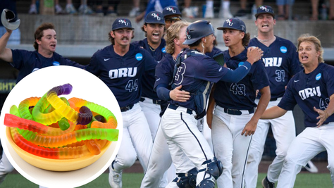 Oral Roberts Baseball Players Rewarded With Gummy Worms For Reaching Base